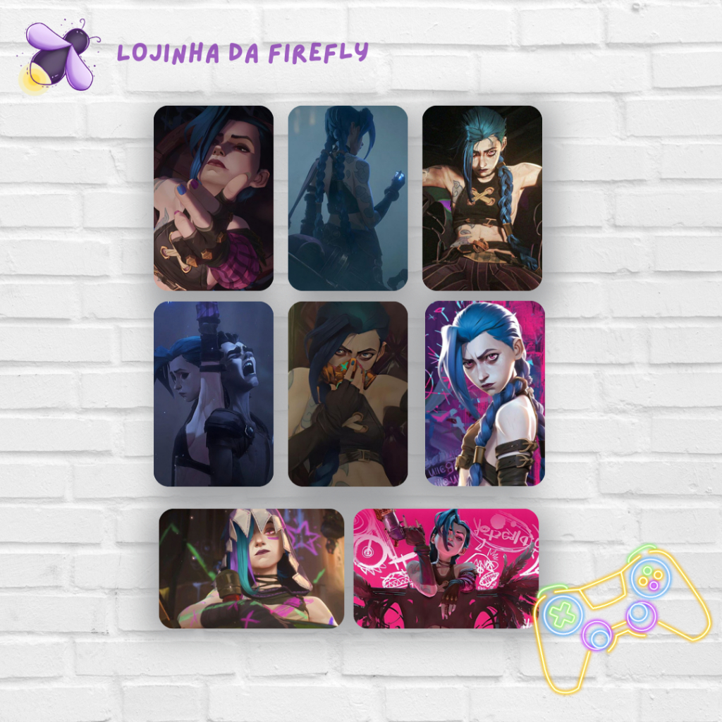 Kit Photocards Arcane/LOL/Jinx/VI/Caitlyn/Ekko/Powder/Viktor ...