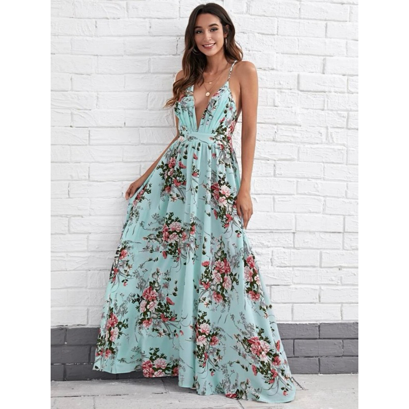 Vestido Longo de Verão para Mulheres, Estilo Havaiano de casamentos ...