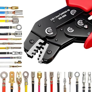 Alicate Crimpagem Para Cabo Terminais SN-58B 0,25-1,5mm², AWG 24-16 Crimper Não Isolado Ferramentas