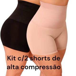 kit com 2 Bermuda Modeladora Anágua Cinta Short Feminino Modelador Alta Compressão Reduz Medidas pos parto em Oferta na Shopee