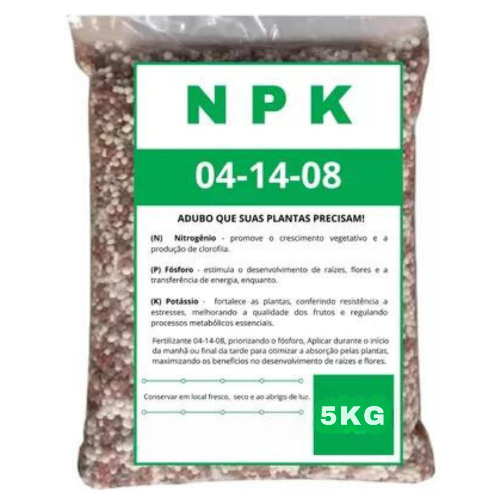Fertilizante adubo NPK 04 14 08 3kg para plantio cobertura floração ...