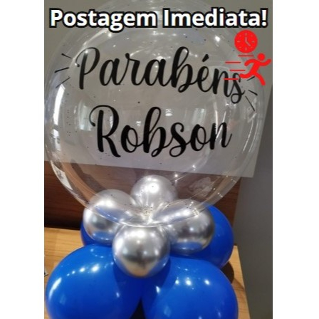 Balão Personalizado 45 Cm + Adesivo + 8 balões