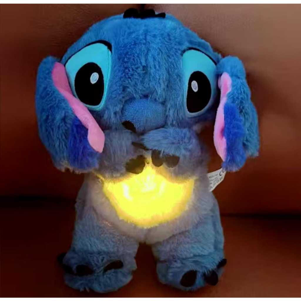 Stitch Plush Doll Som de Sono Calmante, Brinquedos de Respiração ...