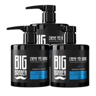 Kit 3 Creme Pós Barba Hidratante e Refrescante Acalma a Pele Trata Lesões e Protege