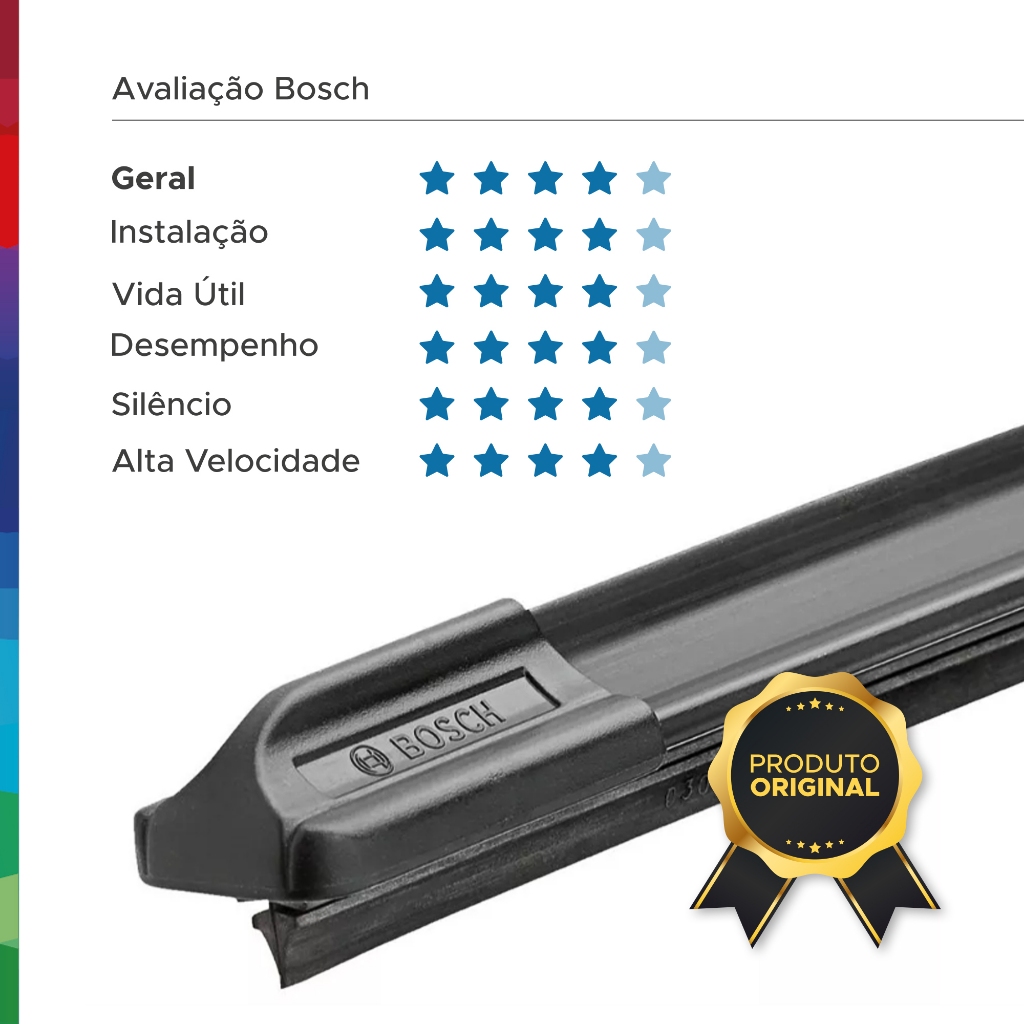 Palheta Limpador Parabrisa Original Bosch Nissan Versa 2021 a 2024