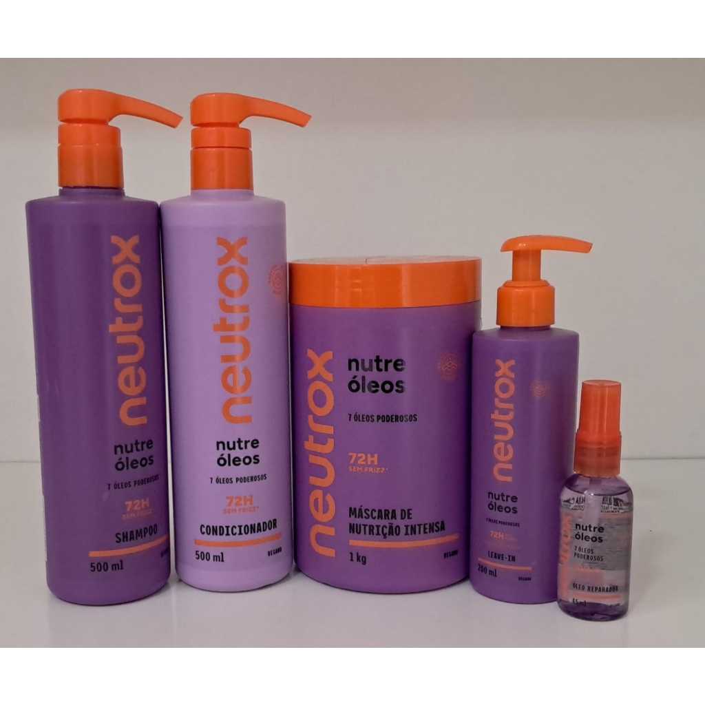 KIT NEUTROX NUTRE ÓLEOS 5 PRODUTOS KIT COMPLETO | Shopee Brasil
