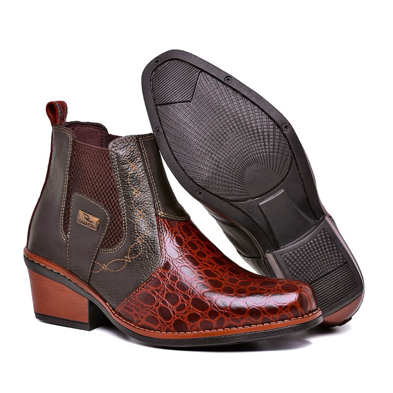 bota botina country solado costurado para todas as ocasiões garantia de ...