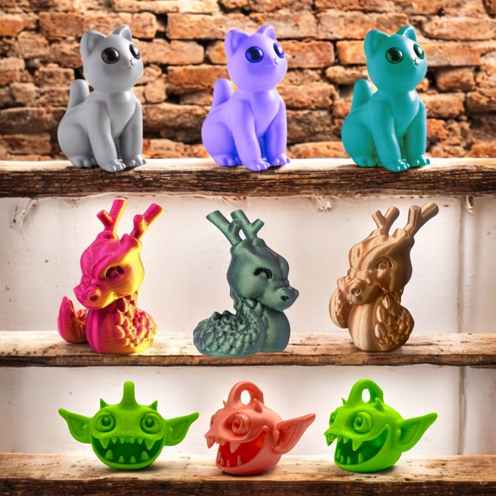 Mini Estátua Dragãozinho Gatinho ou Chaveiro Goblin Presente Mimo Para Meninos e Meninas