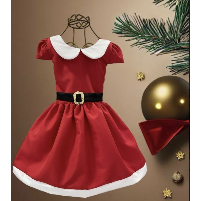 Vestido Mamãe Noel Natal Vermelho