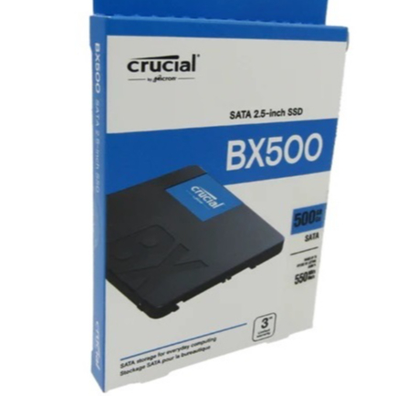 HD SSD Crucial 500GB BX500 com Leitura 550MB/s e Gravação 500MB/s