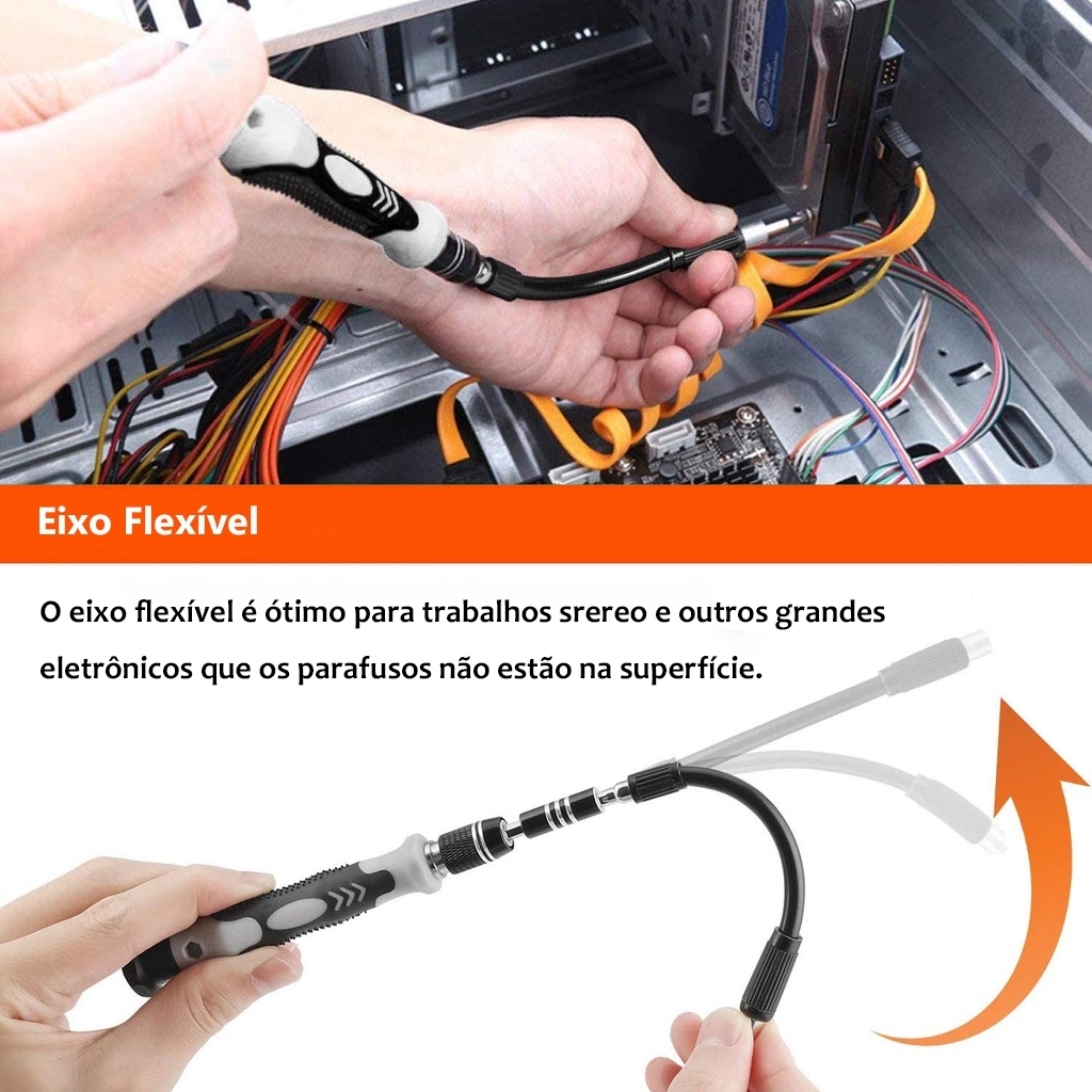 Imagem do produto Kit Ferramentas 115 Peças Jogo Mini Chaves Precisão Multiuso Celular Notebook Tablet 3