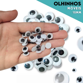 Olhinhos Móveis para Artesanato-10 - Pacote com 100 Unidades - BNVT