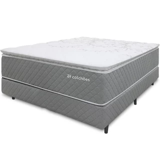 Cama Box Casal Colchão Molas Ensacadas com Pillow Top Extra Conforto 138x188x72cm BF Colchões