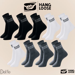 Kit com 9 Pares de Meias Esportiva Lisa Modelo Cano Médio Hang Loose Calcanhar Verdadeiro Básica em Oferta na Shopee