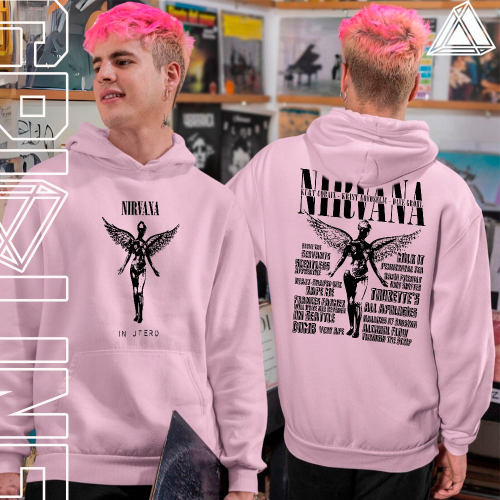 Moletom Canguru Moletom Nirvana Feminino Blusa Moletom Canguru