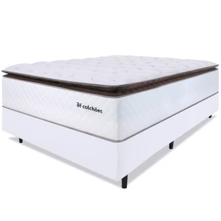 Cama Box Casal Colchão Molas Ensacadas com Pillow Top Extra Conforto Premium Sleep BF Colchões