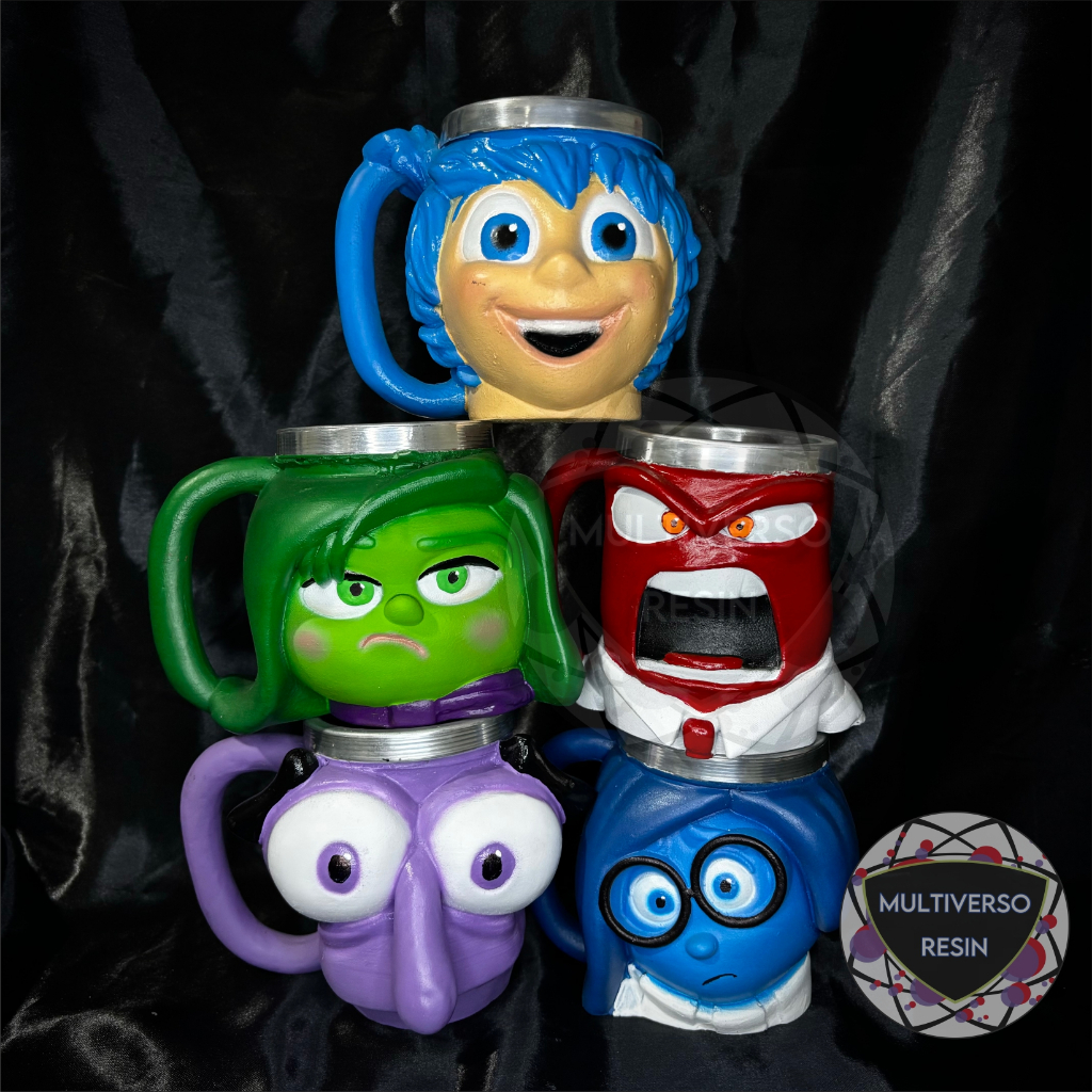 Caneca/Copo Divertidamente Alegria Nojinho Raiva Medo Tristeza Filme 3D Resina