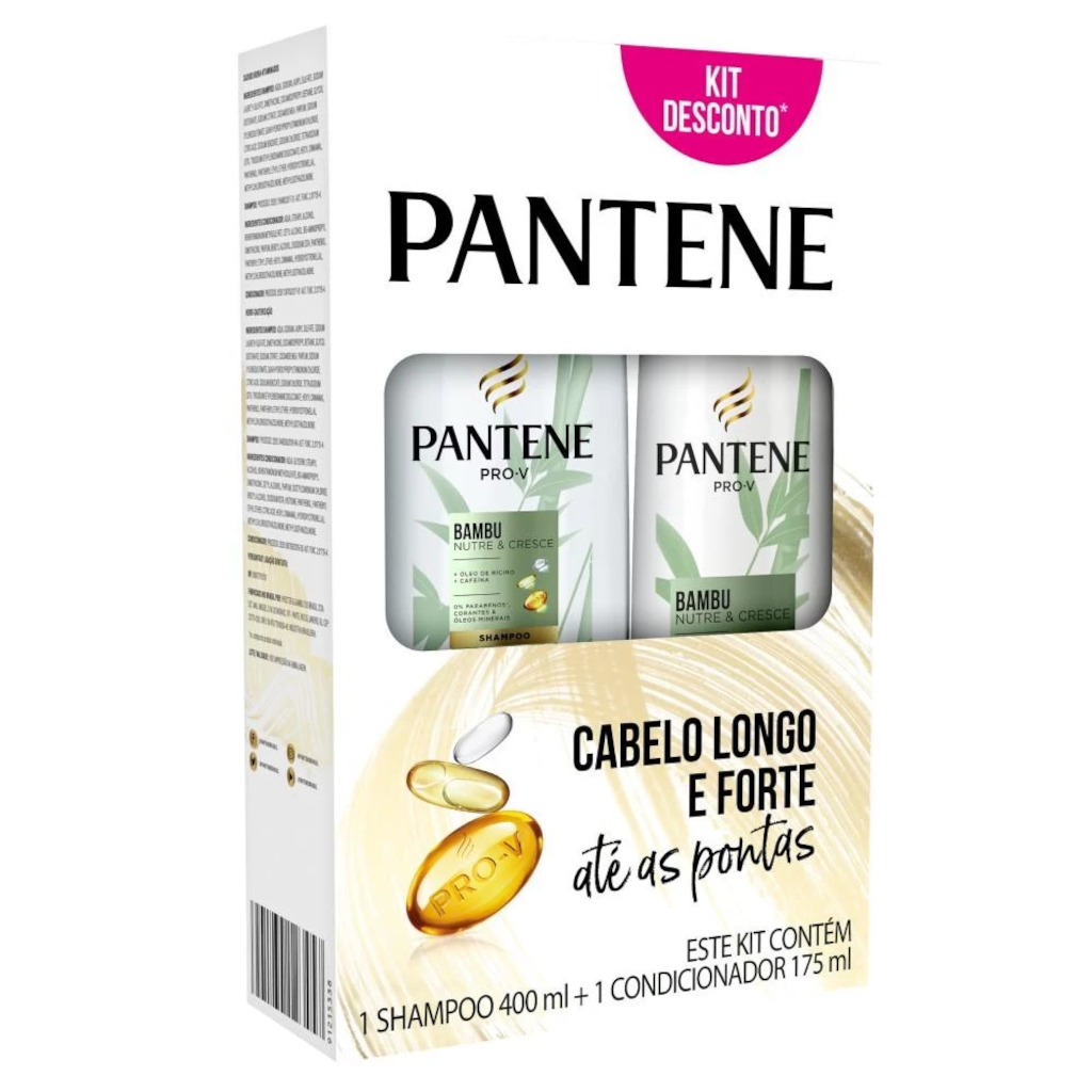 Kit Pantene Bambu Shampoo 400ml + Condicionador 175ml