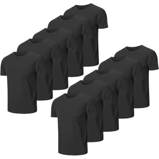 Kit 10 Camisetas Camisetas Masculinas Poliéster Lisas Para Personalização Sublimação SilkScreen Estampa