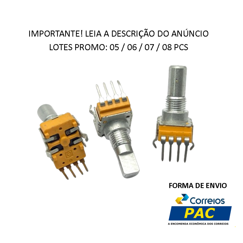Potenciometro encoder B20K compatível com Pedaleira BOSS GT Potenciometro encoder B20K compatível com Pedaleira BOSS GT