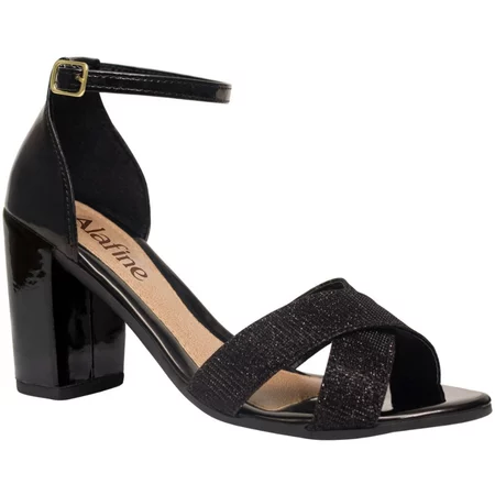 Sandália feminina salto bloco grosso