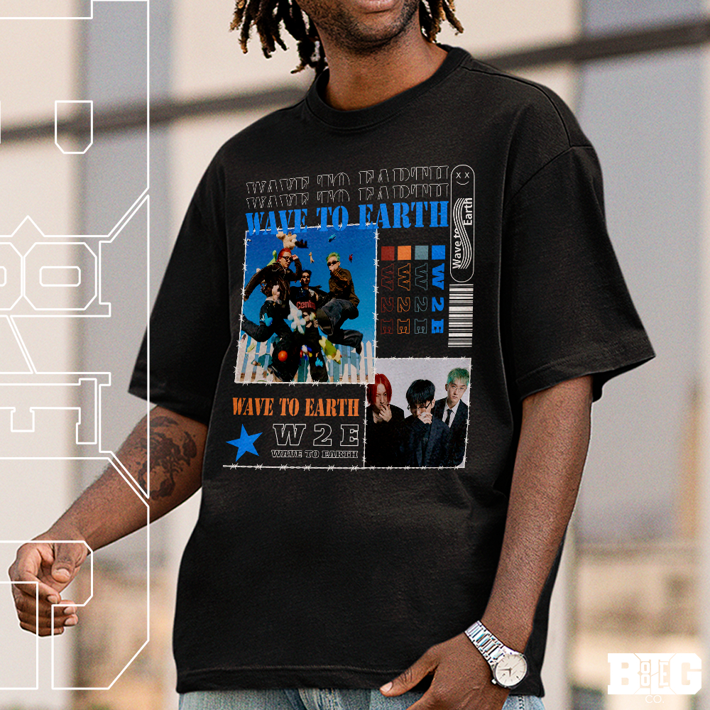 Camiseta Basica e OVERSIZED Wave to Earth W2e Banda World Tour