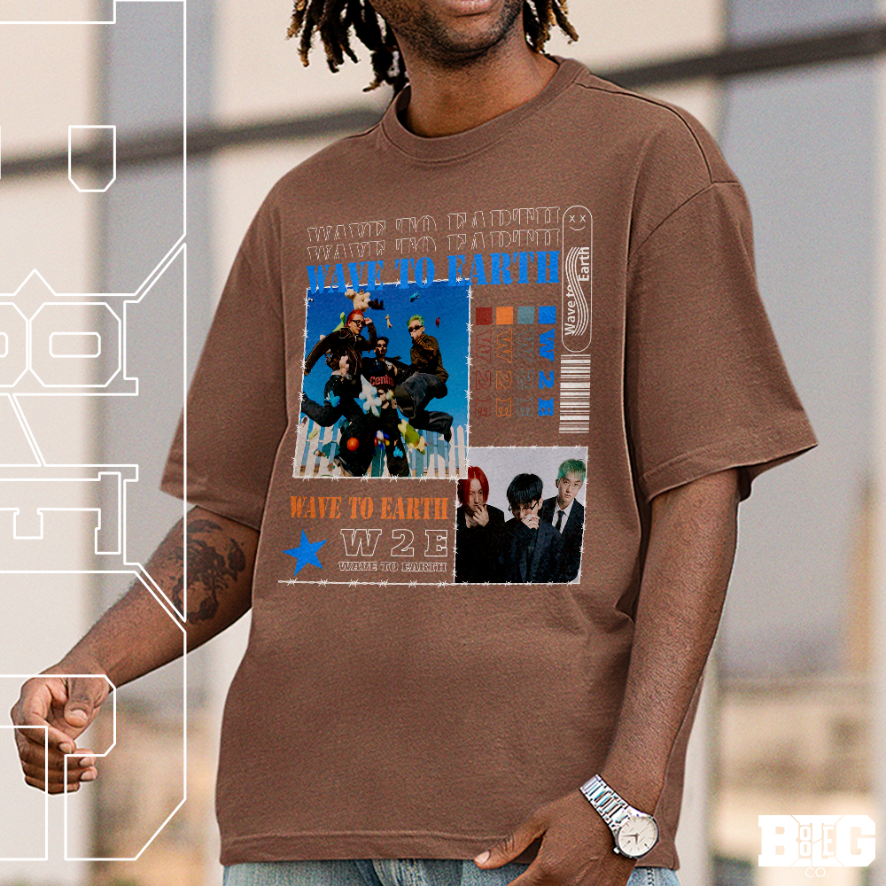 Camiseta Basica e OVERSIZED Wave to Earth W2e Banda World Tour