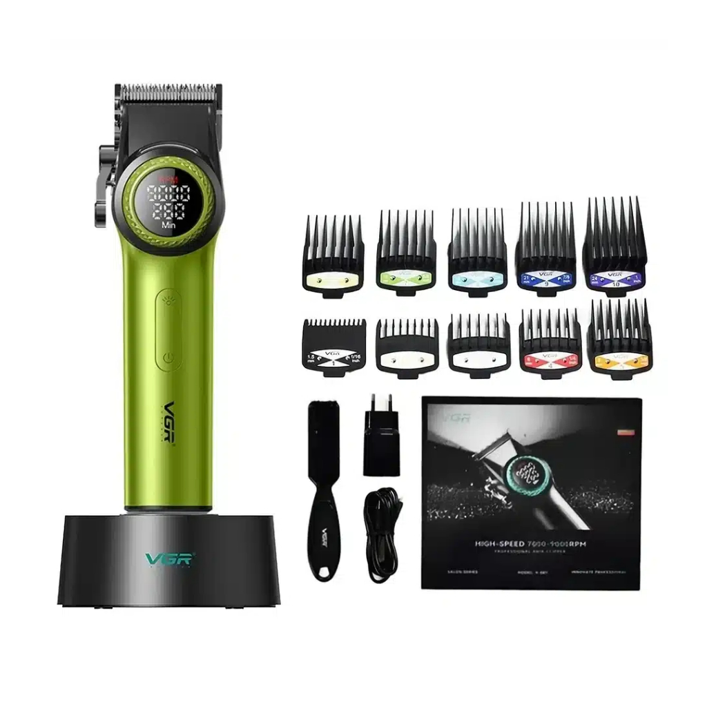 Máquina De Cortar Cabelo Vgr-001 Original Bivolt Azul, Vermelha e