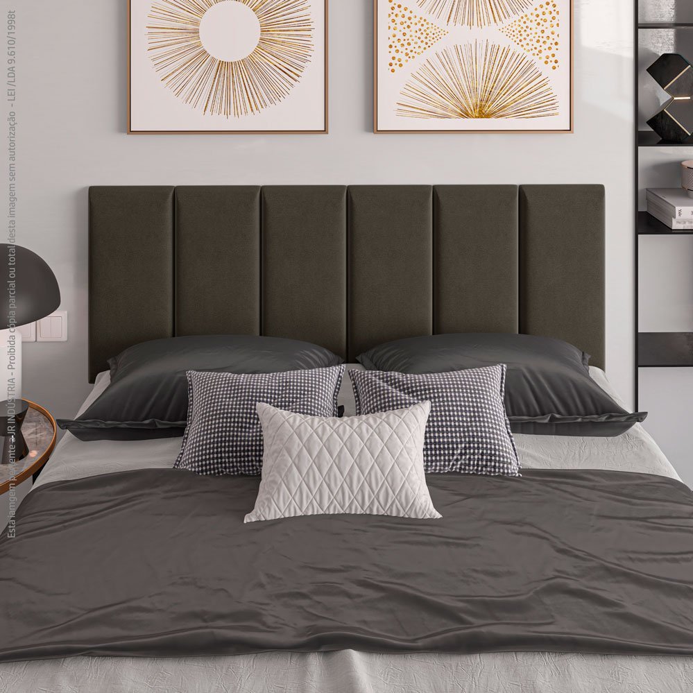 Kit 10 Cabeceiras de Cama Box Casal King Estofada Modulada 2,00mx45cm ...