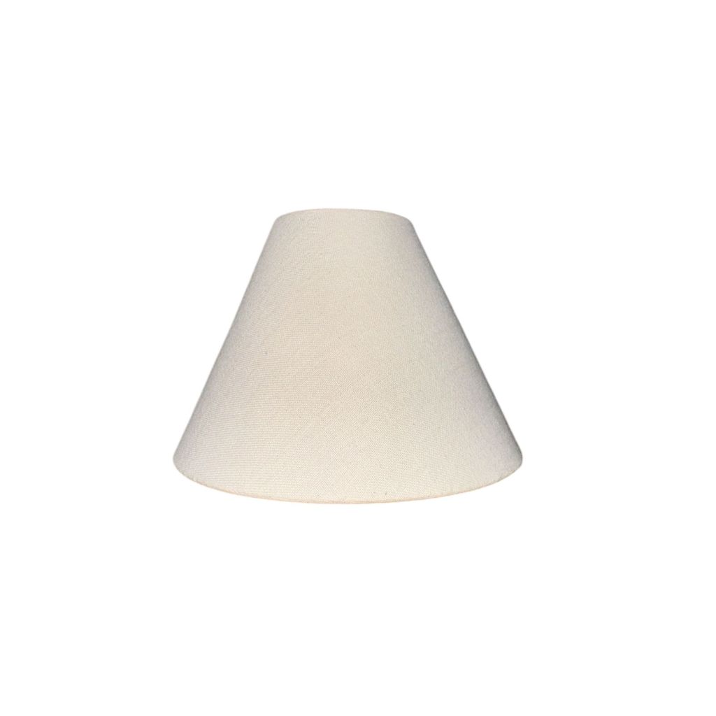 Cupula De Tecido Para Abajur Luminaria Formato de Cone Off White ...