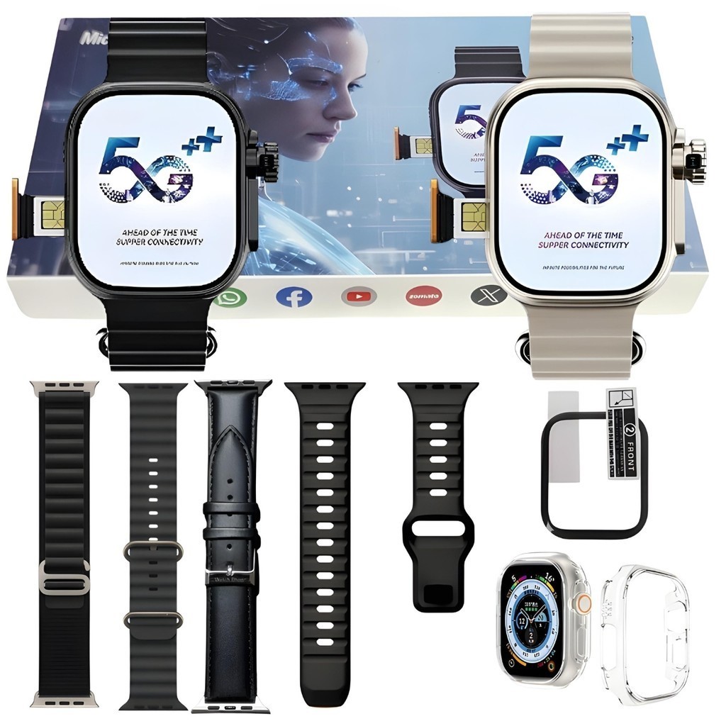 Smartwatch Ultra AI 3 Com Chip 5G 2GB RAM 16GB Memória Câmera Wifi + 4 ...