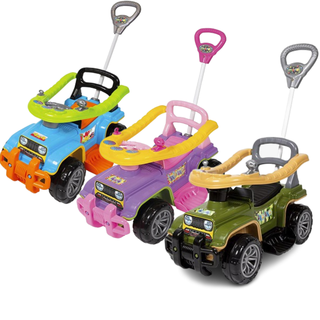 Carrinho de Passeio Jip Jip Infantil Com Empurrador Andador Quadriciclo ...