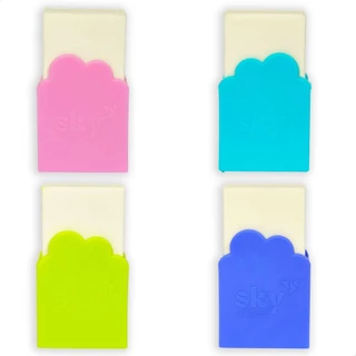 kit com 4 borracha branca com capa escolar papelaria fofa material para escritorio