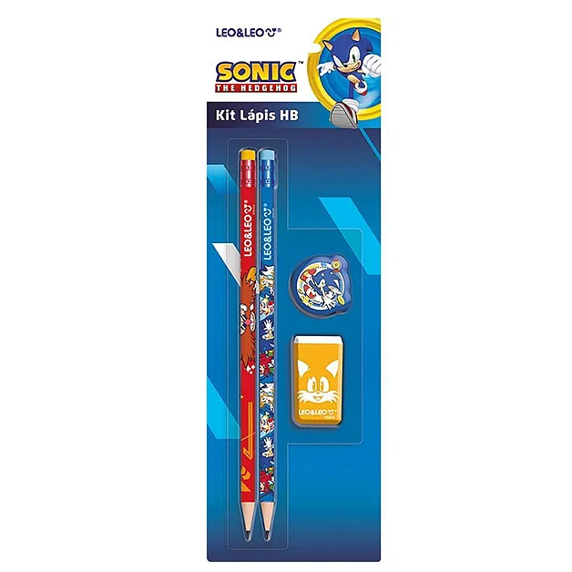 Kit Escolar Sonic Hb Com Pe As Blister Shopee Brasil