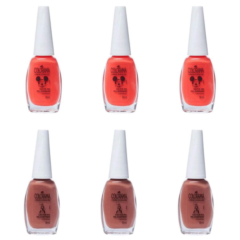 Kit de 3 Esmaltes COLORAMA Coleção Disney e Amigos Cores Selfie no ...