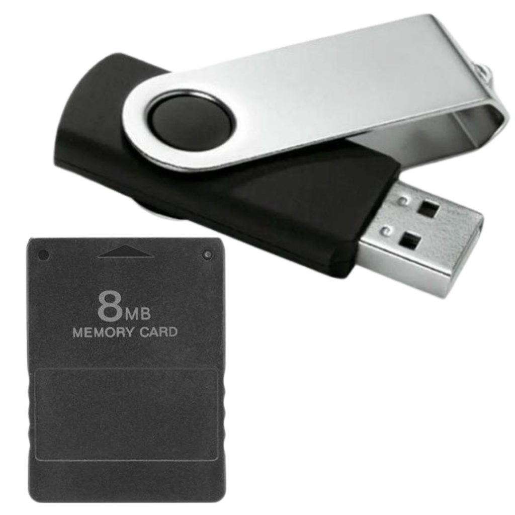 Kit completo opl pendrive 64gb + memory card 7500 jogos