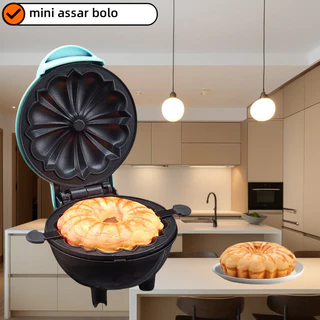 Mini elétrica antiaderente máquina de cozimento de bolo quiche/forno/máquina de ovo mini ferro 110v em Oferta na Shopee