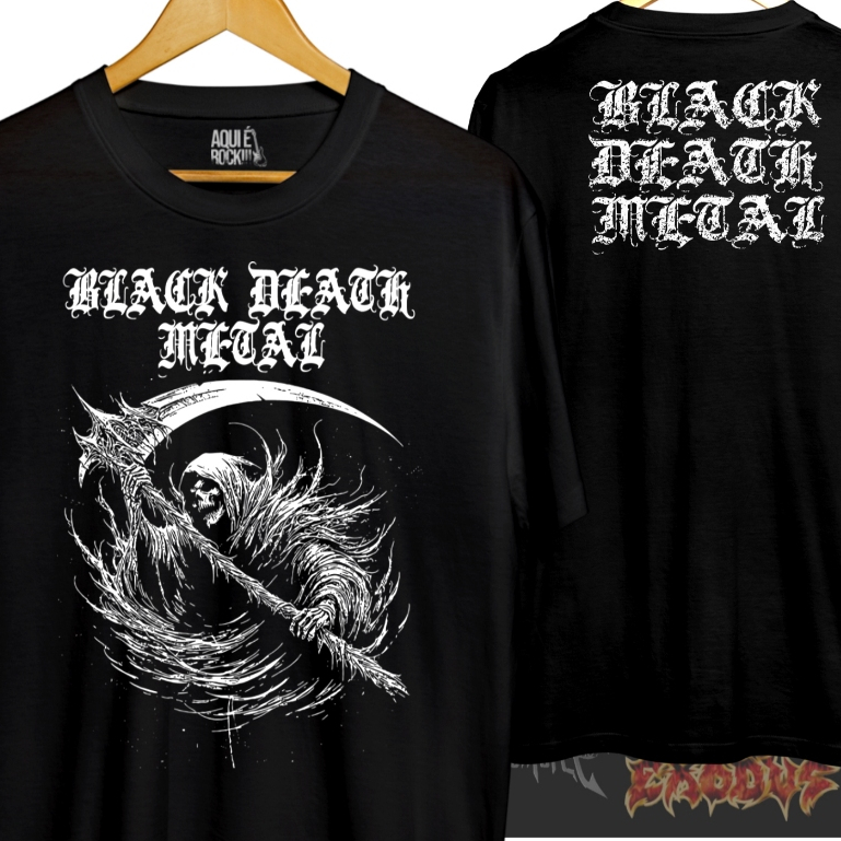 Camiseta Death Black Metal - camisa e babylook - estampa frente e