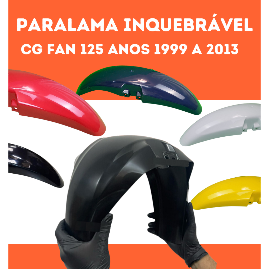 Paralama Preto Cg Titan Fan 125 2006 2007 208 2009 2010 2011