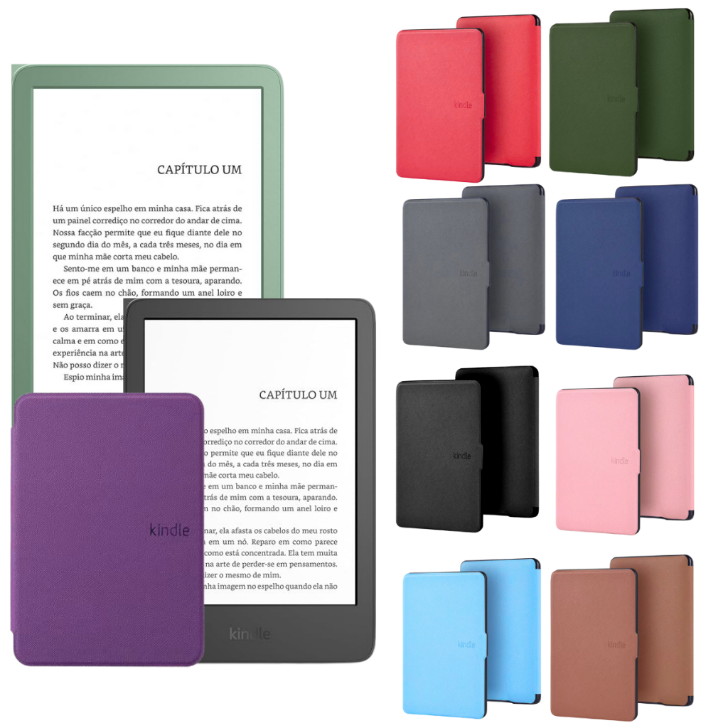 Capa Capinha Case de Couro Magnética Para Novo Kindle 11° Geração 6.0 2024 Rs23cv