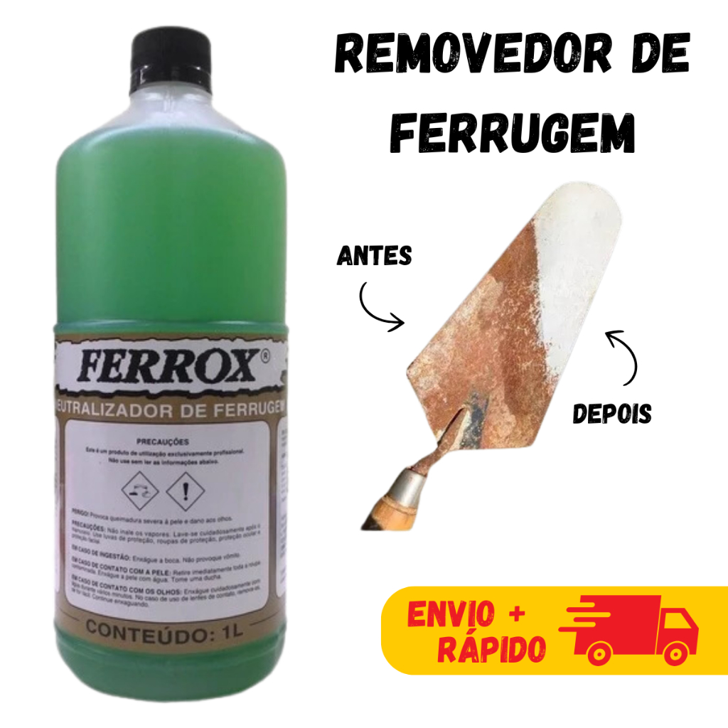 Ferrox Removedor De Ferrugem 1L Neutralizador Reparador Líquido ...