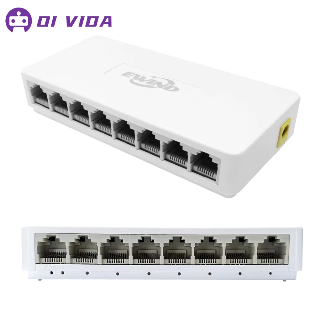 Roteador Switch de Rede 8 Portas 10/100mbps LAN RJ-45 Com Led Alta ...