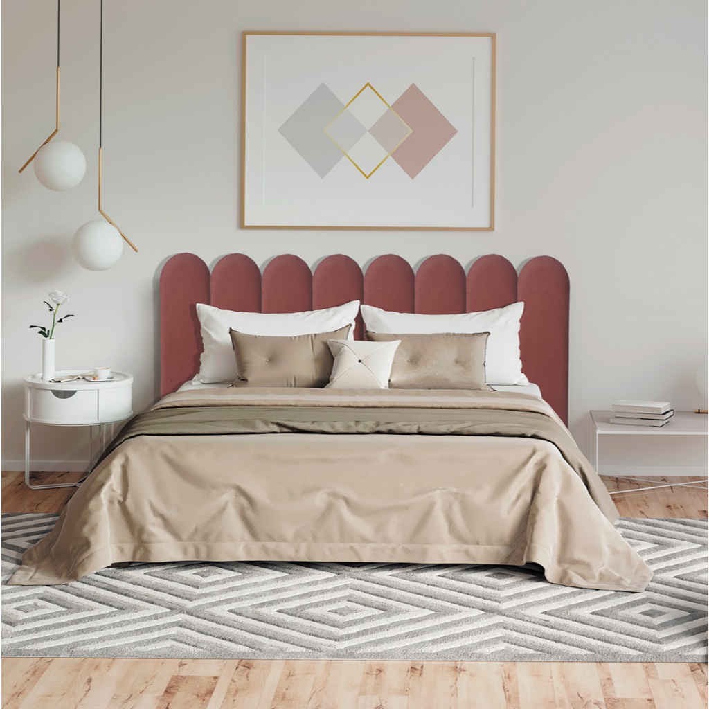 Kit 7 Cabeceiras Estofada de Cama Box Casal NUVEM 45x20cm - Envio ...