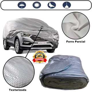 Capa Para Cobrir Carro Forrada 100% Impermeável Protege Sol Chuva Tratamento UV