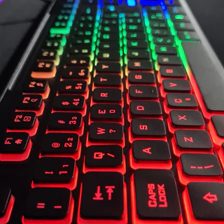 Teclado RGB Slim Silencioso Led Para Pc Notebook Vídeogame Xbox PS4 PS5 Original