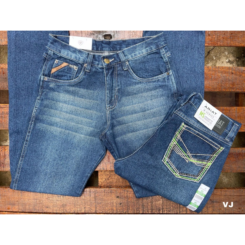 Calça Jeans Larga Country Bordada Cowboy Da Cinch Rodeio Ariatt ...