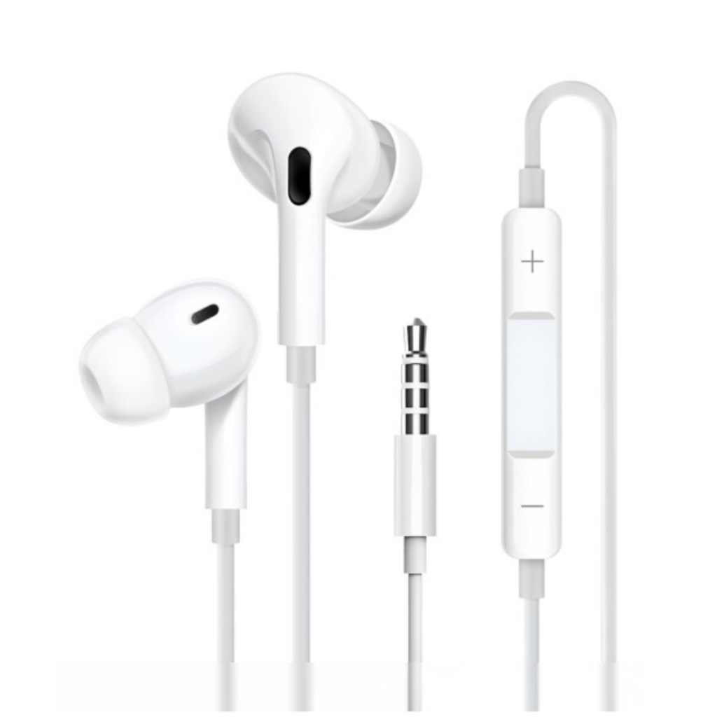Fone de Ouvido Microfone Celular Com Fio Branco | Shopee Brasil