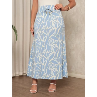 Saia Longa feminina Estampado Evangélica Romantic M G GG