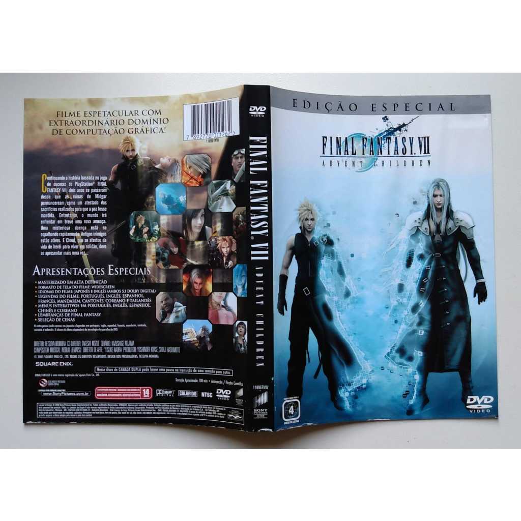 FINAL FANTASY VII ADVENT CHILDREN DVD EDIÇÃO ESPECIAL | Shopee Brasil