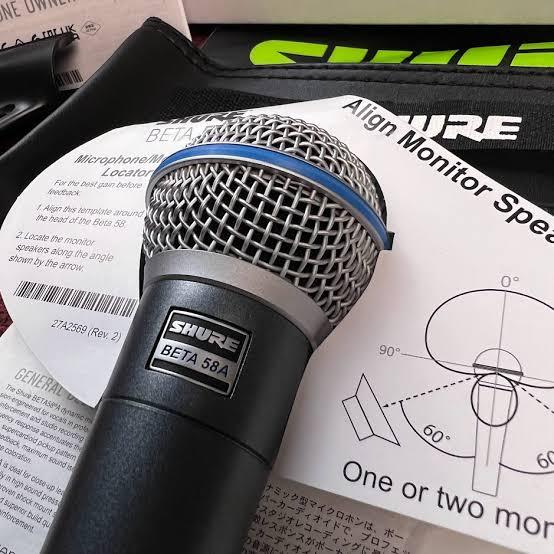 Microfone SHURE BETA 58A Qualidade Superior Dinâmico Home & Studio